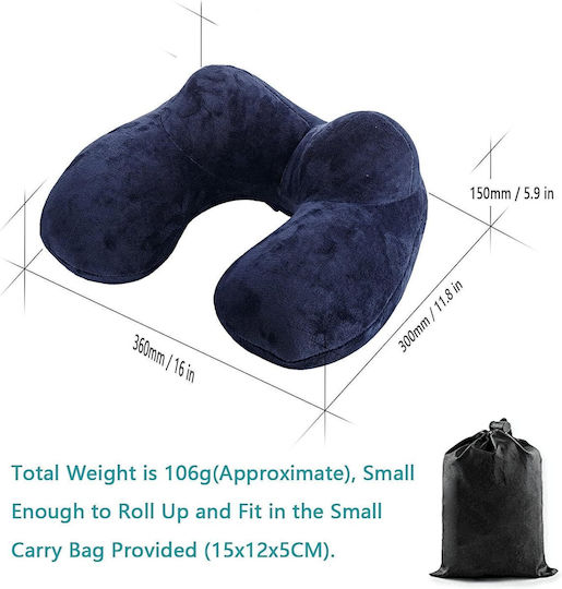 Memory Foam Travel Pillow Blue