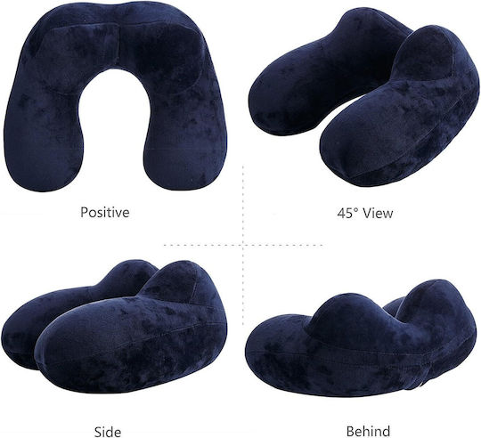 Memory Foam Travel Pillow Blue
