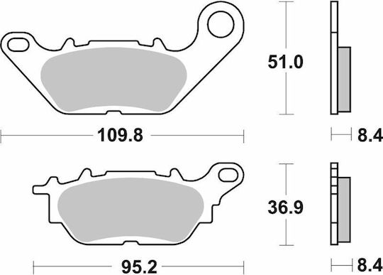 SBS Motorcycle Brake Pads Front for Yamaha Crypton-X 135 YBR 125 NMAX