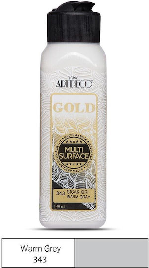 Artdeco Acryl 140ml Multi-Oberfläche Warmgrau 343