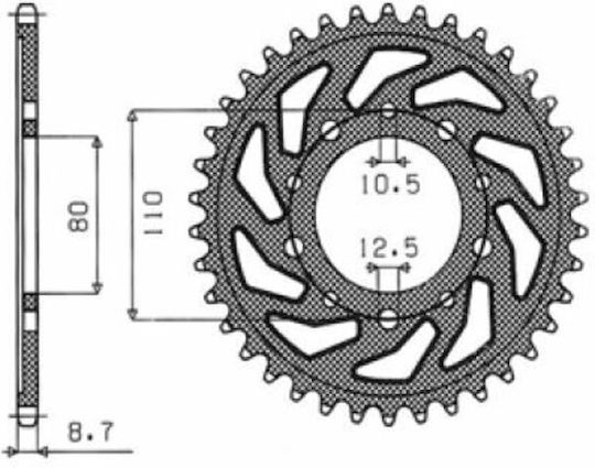 Sunstar Rear Sprocket for Honda CBR 1000 for Triumph Trophy