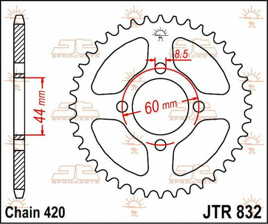 JT Sprockets Rear Sprocket for Yamaha DT 50
