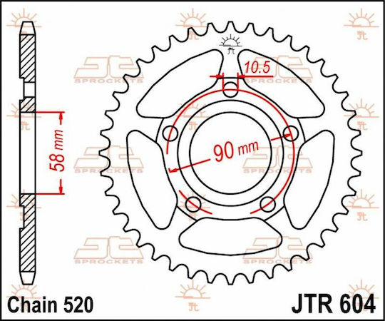 JT Sprockets Hinteres Ritzel für Honda NSR (Nicht-Steuerrückerstattung)