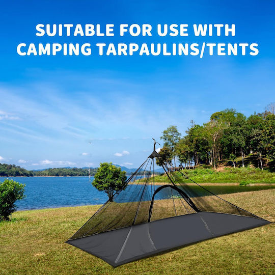 Single Camping Mosquitos Nest Black 220x120x100cm