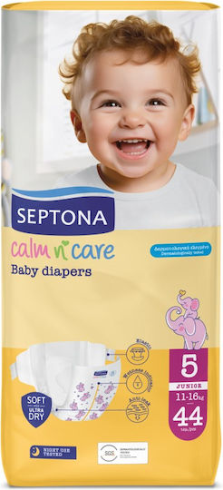 Septona Tape Diapers Calm n' Care No. 5 for 11-16 kgkg 44pcs