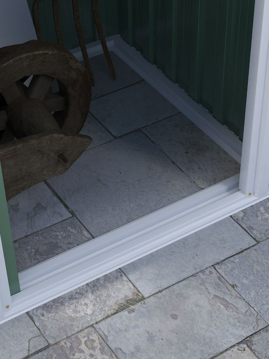 Metallic Garden Shed Galvanized Green L1.63xW0.89xH1.82m