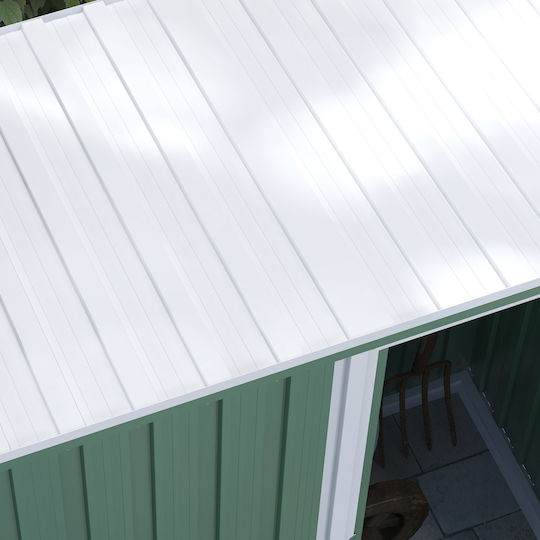Depozit Metalic De Grădină Galvanizat Verde L1,63xLățime0,89xÎnălțime1,82m