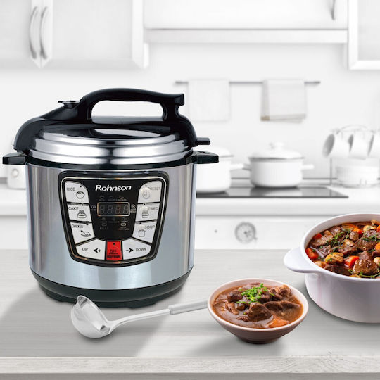Rohnson Πολυμάγειρας 1000W με Χωρητικότητα 6lt Γκρι