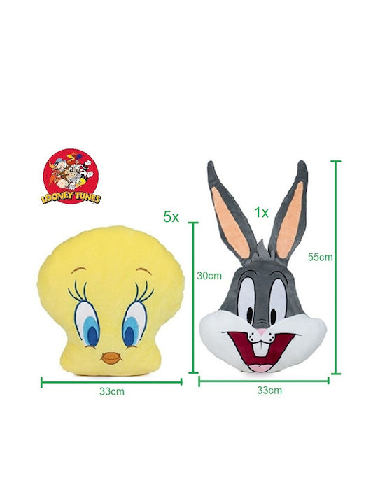 Looney Tunes Μαξιλάρι 100th Anniversary Edition – Tweety Bird 30 Εκατοστών