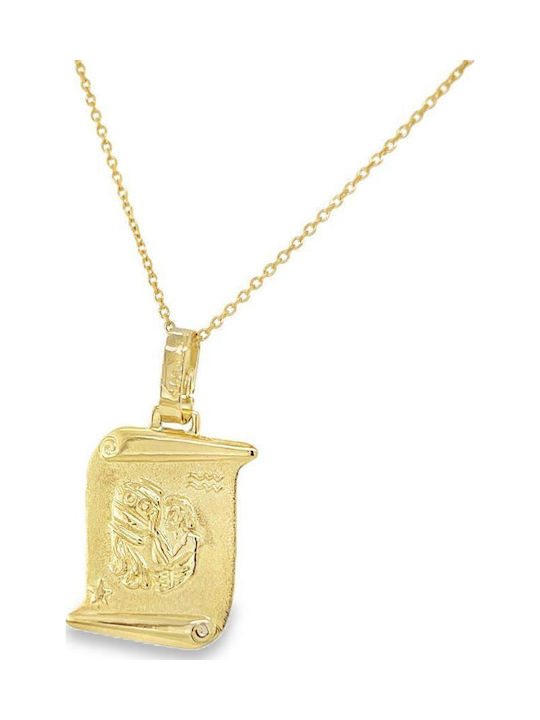 Xryseio Aquarius Zodiac Sign Charm in 14K Gold