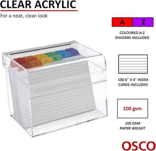 Καρτελοθήκη Osco Ακρυλική Index Box 7082