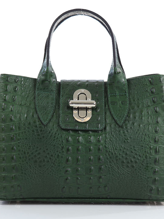 Passaggio Leather Leather Women's Bag Tote Hand Green