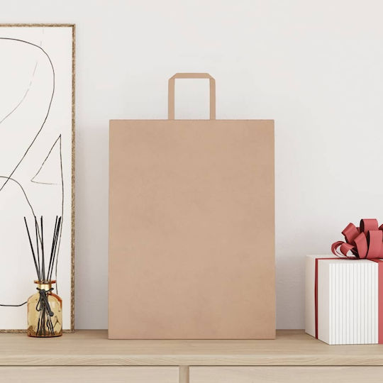 vidaXL Paper Bag for Gift Brown 32x42x12cm. 250pcs