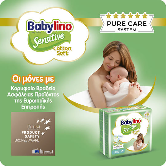 Babylino Tape Diapers Sensitive Cotton Soft Monthly Pack No. 6 for 13-18kg 152pcs