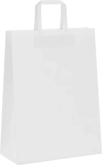 vidaXL Paper Bag for Gift White 26x35x12cm. 250pcs