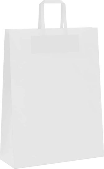 vidaXL Χάρτινη Τσάντα για Δώρο Λευκή 32x42x12εκ. 250τμχ