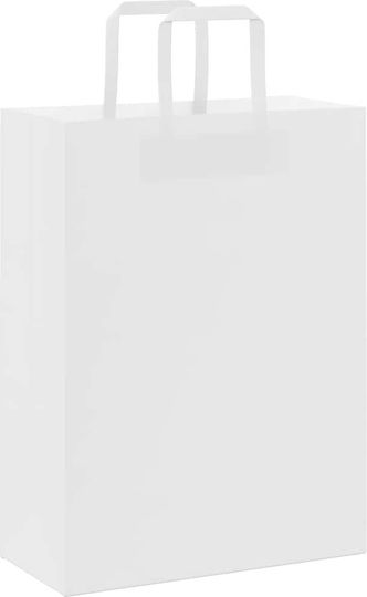 vidaXL Paper Bag for Gift White 26x35x12cm. 250pcs