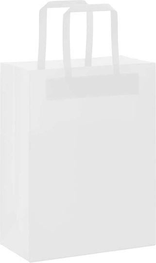 vidaXL Χάρτινη Τσάντα για Δώρο Λευκή 21x28x11εκ. 250τμχ