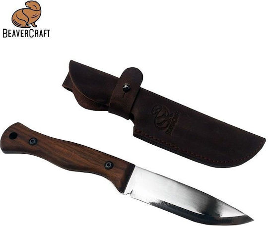 Beaver Craft Μαχαίρι Καφέ σε Δερμάτινη Θήκη
