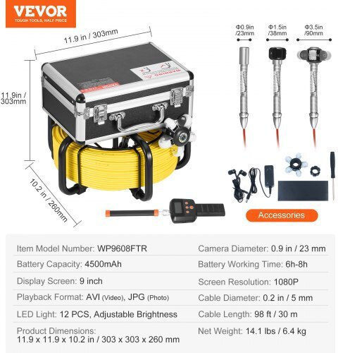 Vevor Endoscope Camera with 30m Cable