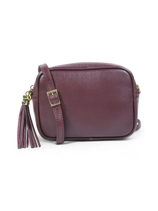 Passaggio Leather Leather Women's Bag Crossbody Burgundy