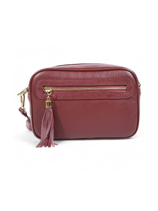 Passaggio Leather Leather Women's Bag Crossbody Burgundy