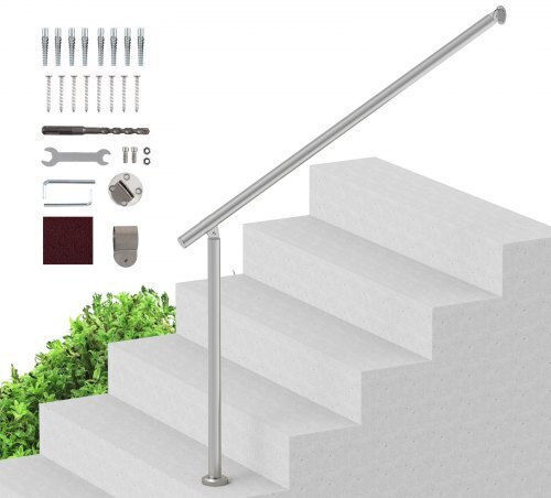 Vevor Stainless Steel Handrails 120cm Outdoor Steps 47.3in Bxgdlzfs120cr5f2iv0
