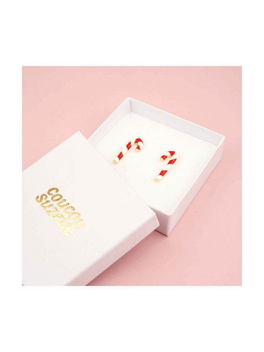 Coucou Suzette Earrings with Clip made of Steel Gold Plated