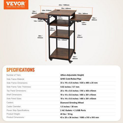 Vevor Heat Transfer Table Charging Station 4-Tier Mobile Heat Transfer Base Ryjgztzs4cdgny1dvv2