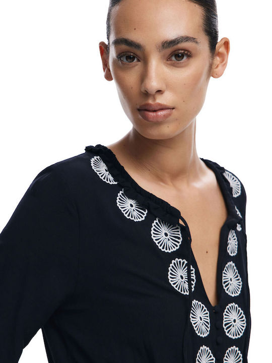 Desigual Dress with Ruffle Black