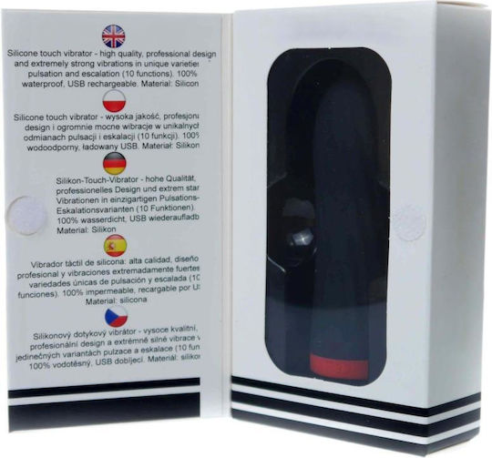 Rechargeable Silicone Touch Vibrator Usb 10 Functions Black