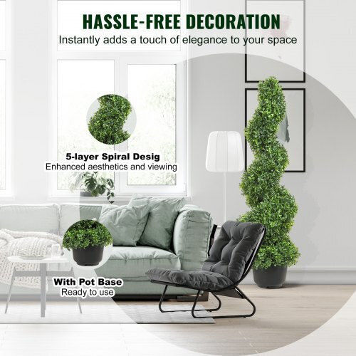 Arbore Artificial de Exterior Buxus (Box comun) Green 91.44cm 2buc Vevor