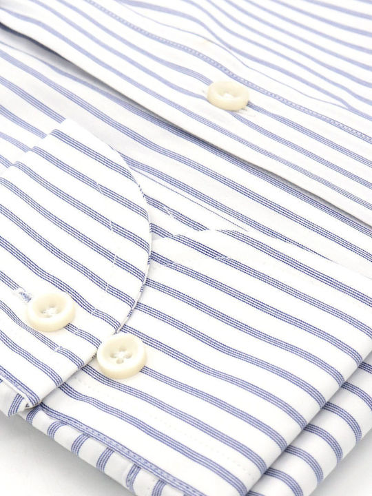 Langärmlig Hemd Gestreift Blue-white