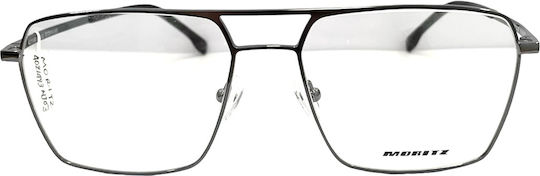 Moritz Metal Eyeglass Frame Gray 11493 MJ03