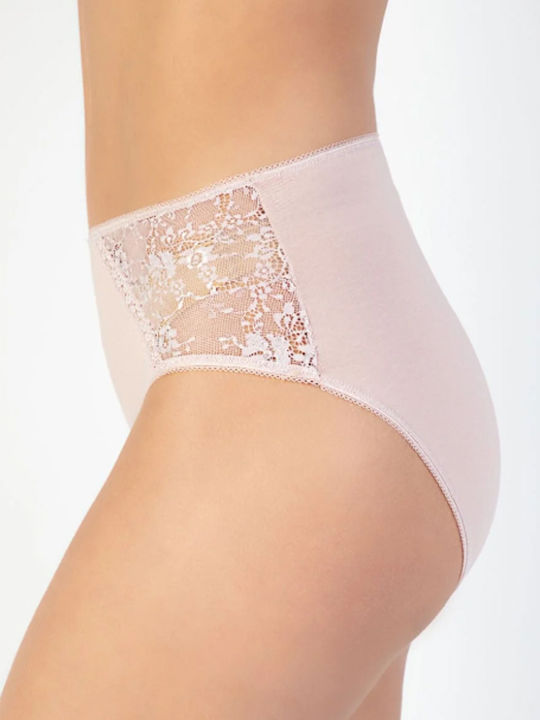 Hochtailliert Damen Slip Beige