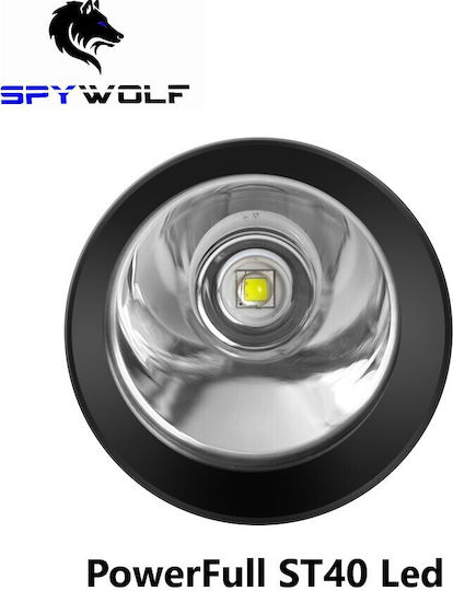 Spywolf Επαναφορτιζόμενος Φακός LED IP65 με Μέγιστη Φωτεινότητα 6000lm