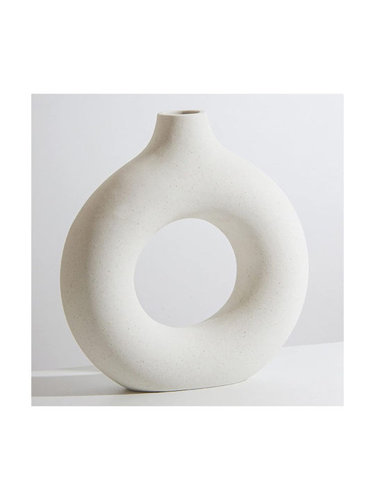 Decorative Vase Beige 17x3x18cm