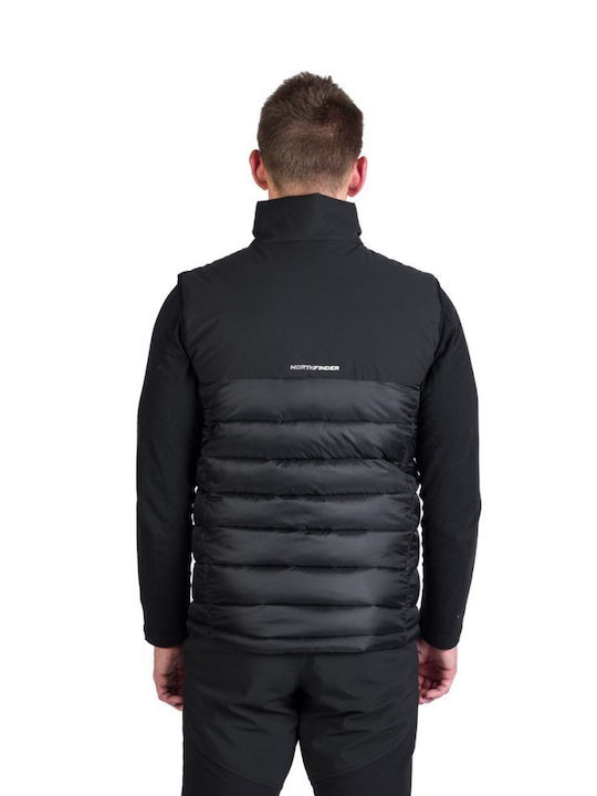 Northfinder Ärmellos Jacke Wasserdicht und Winddicht Black