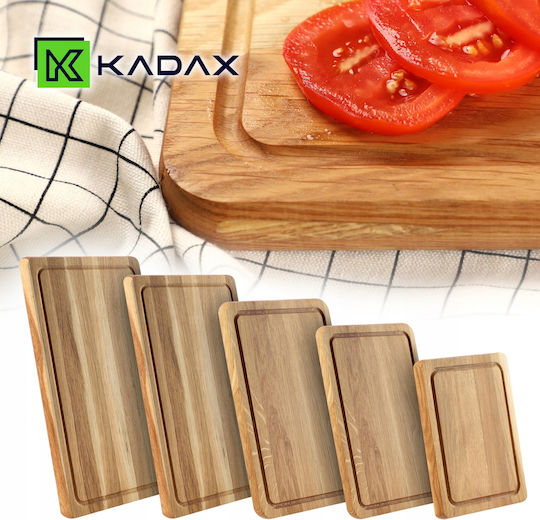 Kadax Rectangular Wooden Chopping Board Brown 25x20cm