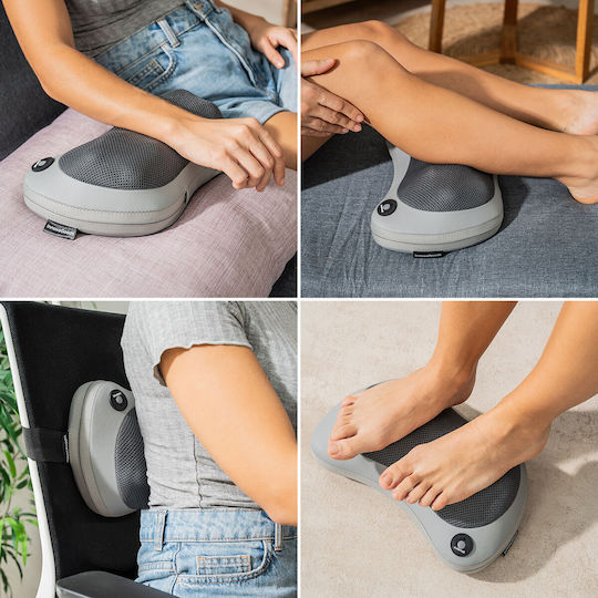 InnovaGoods Shiatsu Συσκευή Μασάζ Shiatsu για το Κεφάλι & το Σώμα με Υπέρυθρη Θερμότητα Γκρι