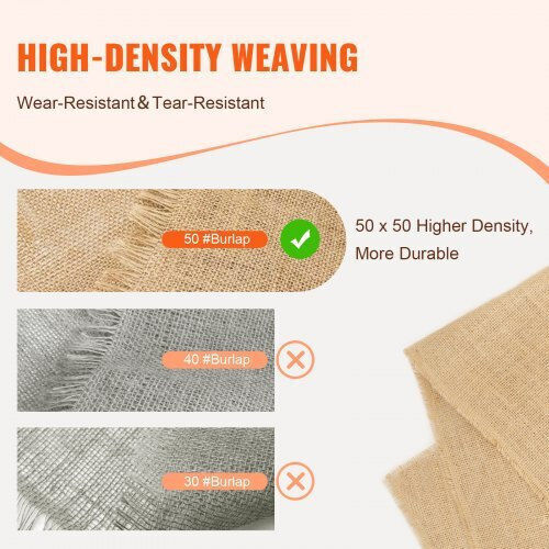 Vevor Плат за Декорация Burlap 40x75бр Бежов