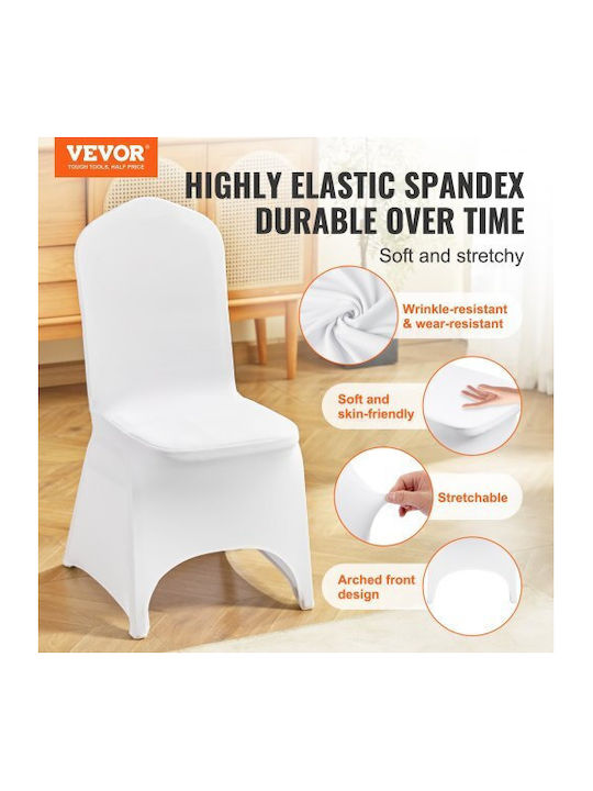 Vevor Elastische Abdeckung für Stuhl White 100Stück 100PCSGXBSYT00001V0