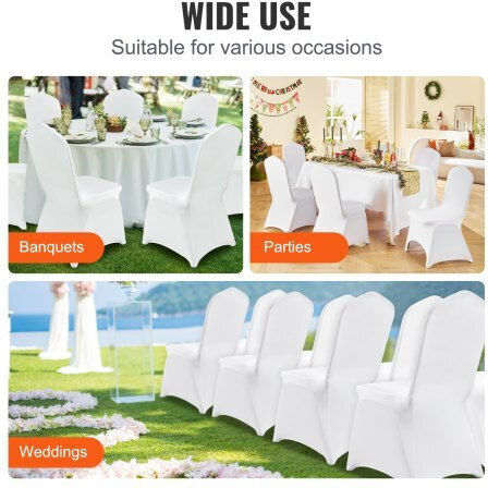 Vevor Еластичен Калъф За стол White 100бр 100PCSGXBSYT00001V0
