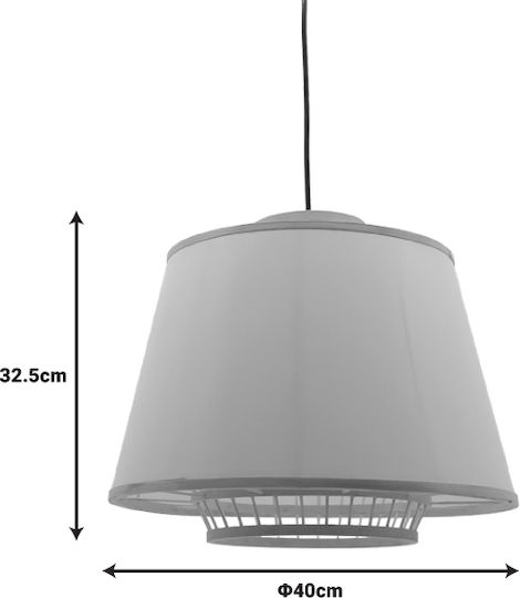 Pakketo Torzo Κρεμαστό Φωτιστικό Μπεζ με Ντουί E27 40x40x32.5εκ.