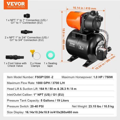 Vevor SLGSJB16HP16XHEJRV2