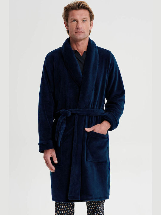 Vamp Robe De Iarnă Pentru Bărbați Albastru