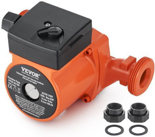 Vevor Αντλία Κυκλοφορίας Ζεστού Νερού 220v 92w 60 L Min 6m 1-1/2" 2°c-110°c Χαμηλού Θορύβου Lwkbzpbb6m605q93vv2