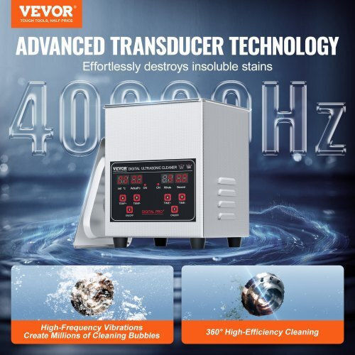 Vevor Ultrasonic Cleaner 1.3lt with Digital Timer