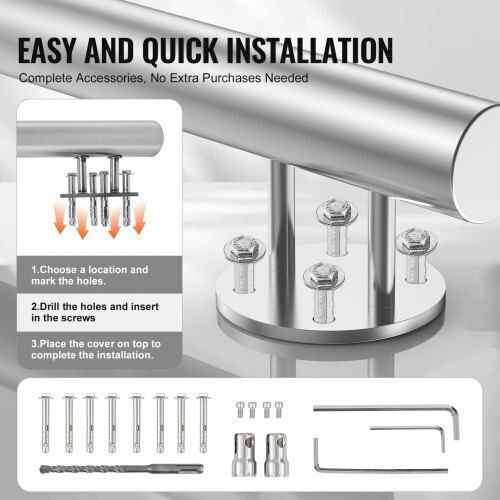 Vevor 59 Handrails Outdoor Stairs Side Support Bxgslzfs150cqri7ov0