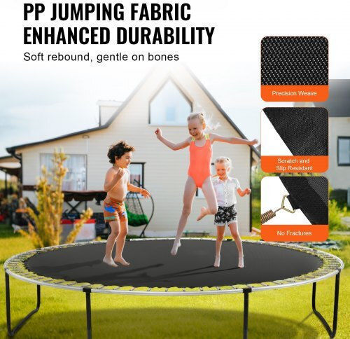 Vevor Replacement Trampoline Mat Frame 14ft 96 V-rings Springs 7" Yxbctd14yc96krj4xv0
